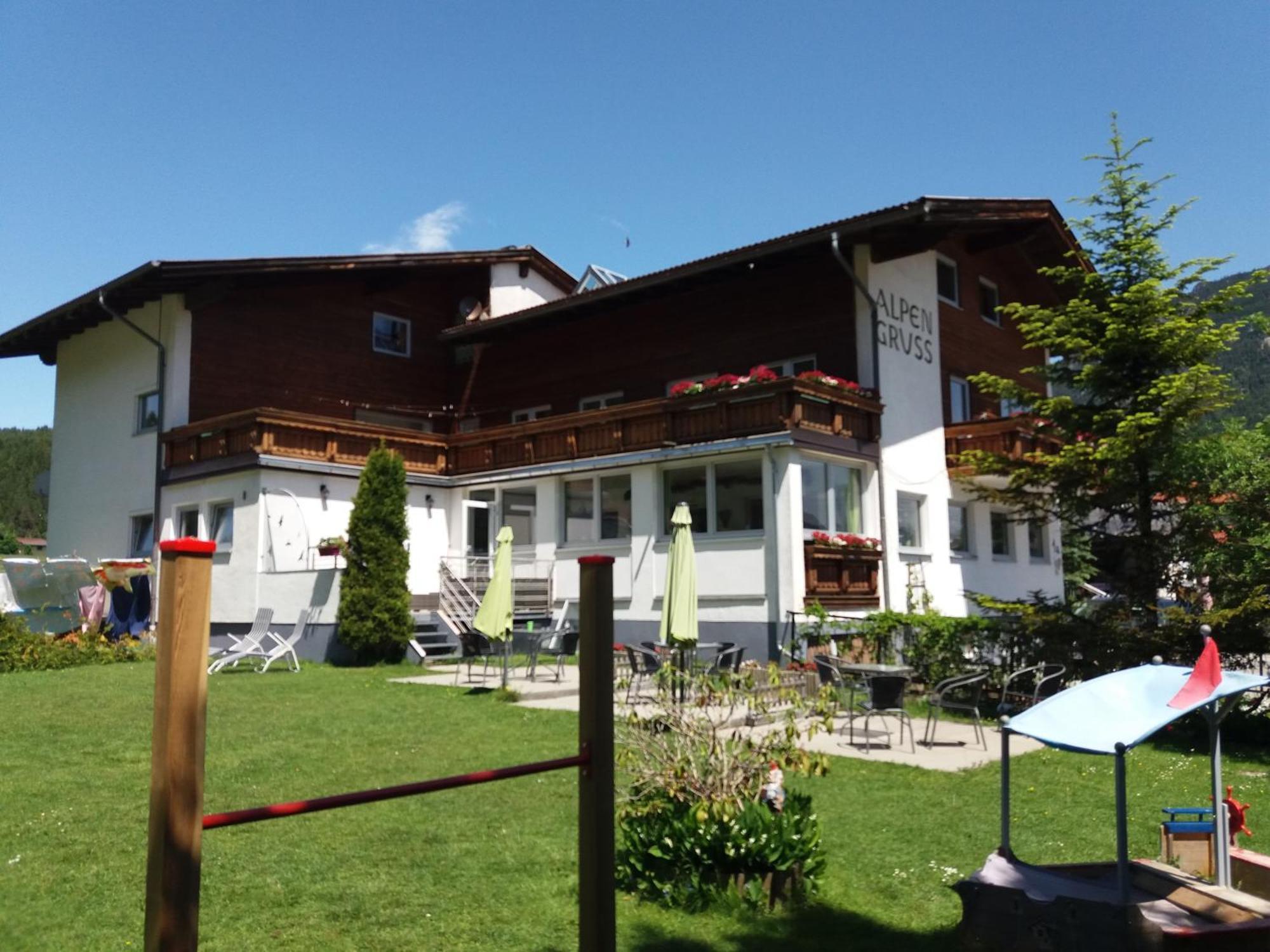Pension Alpengruss Heiterwang Bagian luar foto